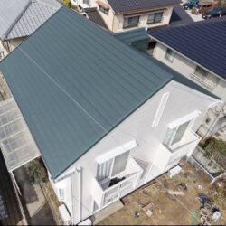 屋根カバー工法　外壁塗装工事　玉野市　H様邸